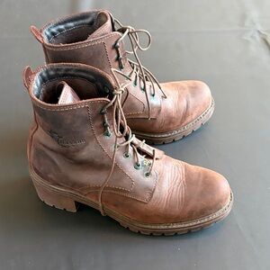 Gavorr Brown Leather Lace-Up Boots for Women